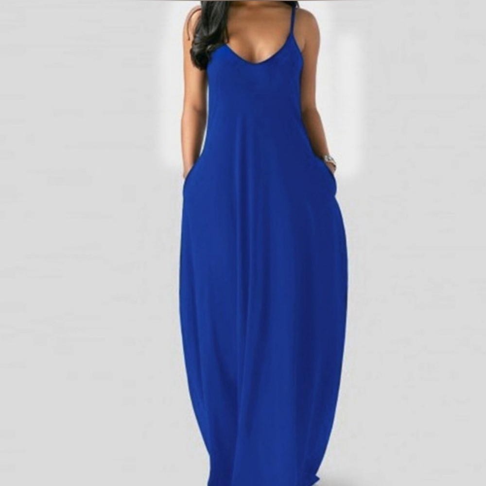 Royal blue maxi dress